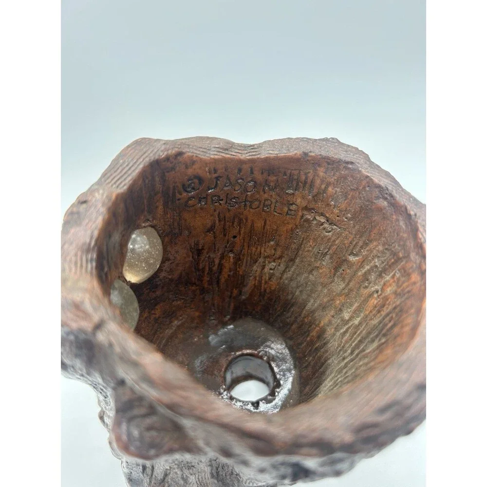 Vtg Jason Christoble Matchless Grove Tree‎ Wizard Glass Eye Candle Holder 1975